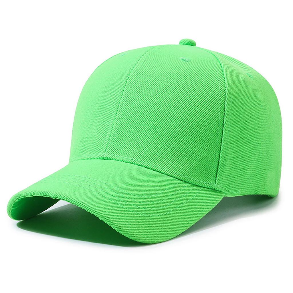 Custom Printed PVC Light Board Adult Baseball Caps Solid Color Peaked Cap Embroidered Logo 6-Panel Adjustable Four Seasons Work