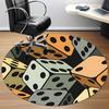 1pc Dice Pattern Office Round Area Rug,  Mat Suitable ForOffice, Under Office Chairs Bedroom Living Room Home Decor, Room Deco
