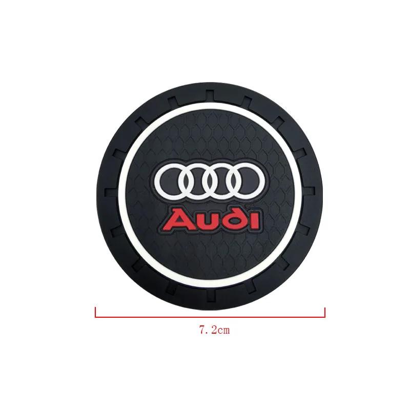 2Pcs Silicone Anti-slip Pad Water Cup Holder Drink Mats Car Coaster for A Sline TT RS6 A7 A8 A1 A3 A4 A5 Q3 C6 S3 S4 S5 S6 S8
