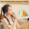 Karaoke Machine Mini Wireless Microphone and Speaker Set with 2 Microphone RGB Color Light Handheld 