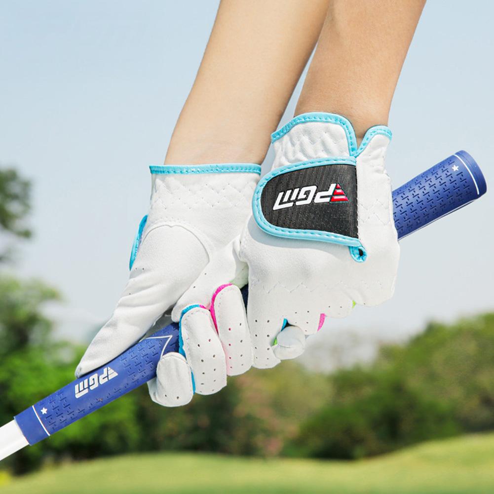 1Pair PGM Authentic Men's Golf Gloves Breathable Leather Sheepskin Left Hand Anti-skid Beginner Practice Accessories