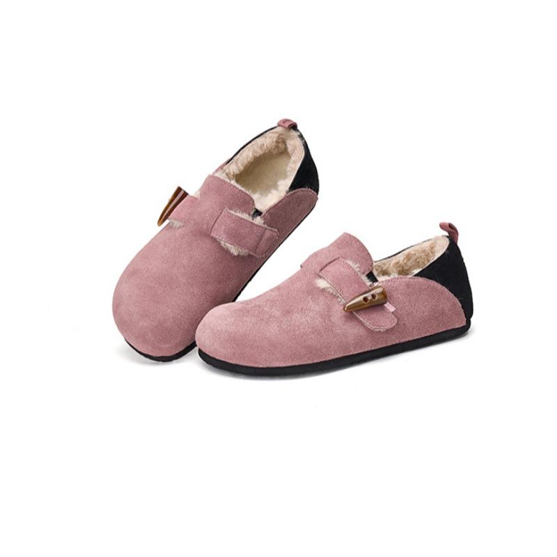 Fashion Women's Shoes Women's Closed Toe Slippers Cow Suede Leather Clogs Women's Sandals Retro Fashion Garden Mule Clog Slide 2024 New