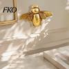 Exquisite Insect Themed Decor Vintage Gilded Bee Resin Figurine, Lifelike 3D Sculpture with Built-In Wall Elegant Gold Art Hook, Light Luxury Tabletop