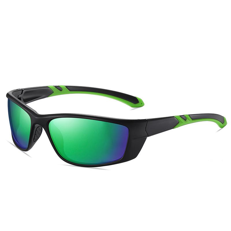 Bicycle Cycling Outdoor Motorcycle Driving Sunglasses Night Vision TAC Lenses PC Frame Brown/Blue UV400 Protective