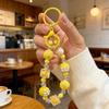 Portachiavi con Perline Color Caramella Dipinte a Mano con Moschettone per Telefono, Borsa e Anti-Perdita