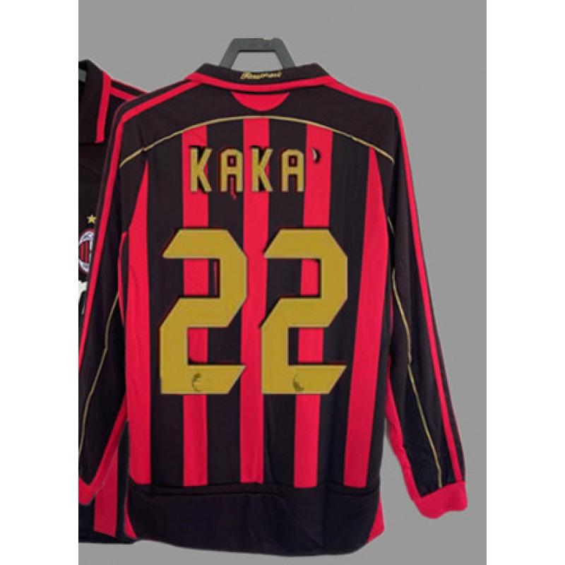 Retro jersey football jersey classic nostalgic replica Thai jersey Kaka game training jersey short-sleeved sportswear