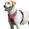No-Pull Dog Harness for Large Dogs, Reflective & Adjustable, Comfortable Orange L Harness Compatible with Service Vest