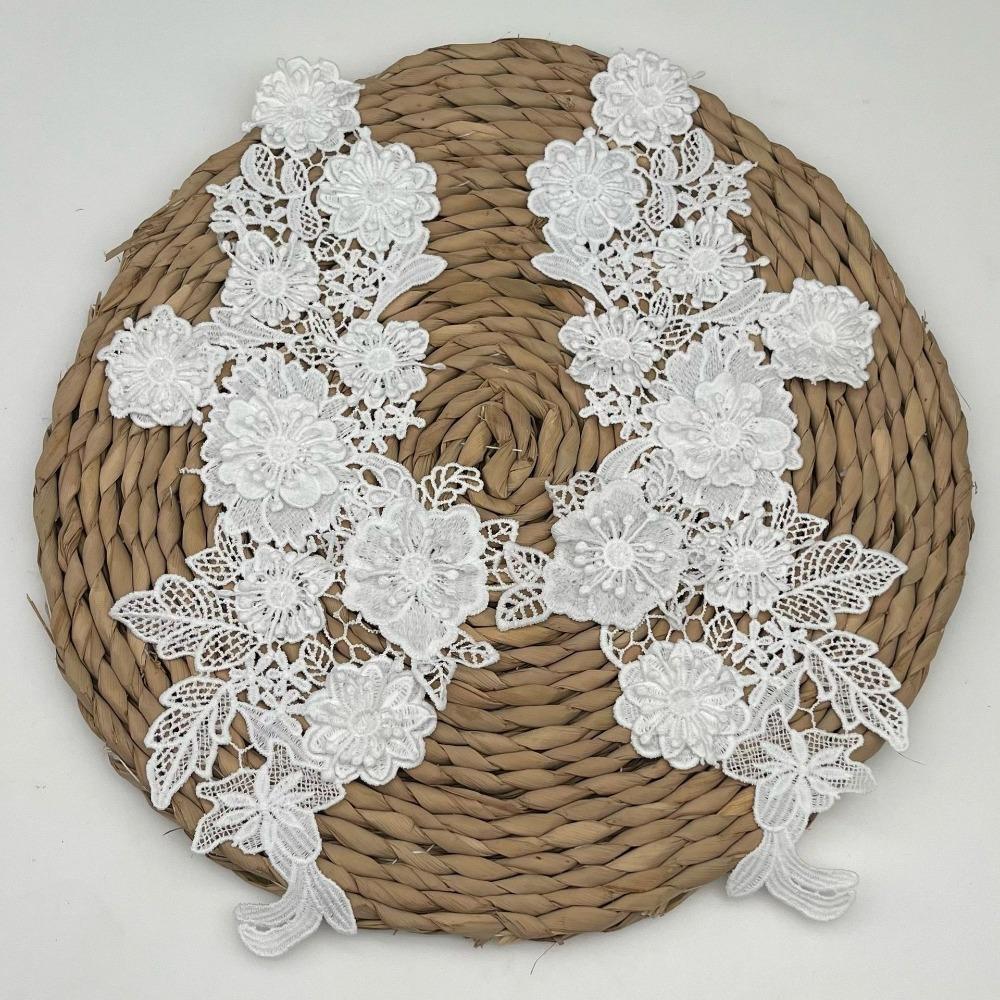 Mesh Embroidery Sew on Patches Handmade DIY Embroidery Cloth Stickers  Evening Gown