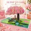 3D Pop Up Greeting Card Romantic Love Flowers Butterfly Bouquet Handmade Surprise Card Anniversary Birthday Valentine's Day Gift