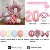 48pcs Cartoon Cute My Melody Bow Theme Foil Balloon 32 Inch Pink Number Set Children's 1-9th Birthday Party Decorative Toys