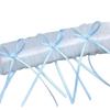 European Blue Lace Bridal Garter with Bow