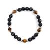 Jbans Classic 8Mm Triangle Cut Tiger Eye Point Gemstone Couple Bracelet (C2101-Ac710_Bk)