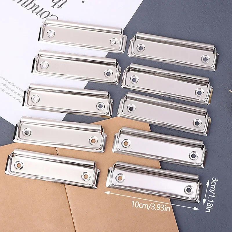 10 Pezzi Clip per Appunti Clip Metalliche Montabili a Molla Fermagli per Cartelle File Fermagli in Fibra di Legno per Ufficio Cancelleria Per Scuola