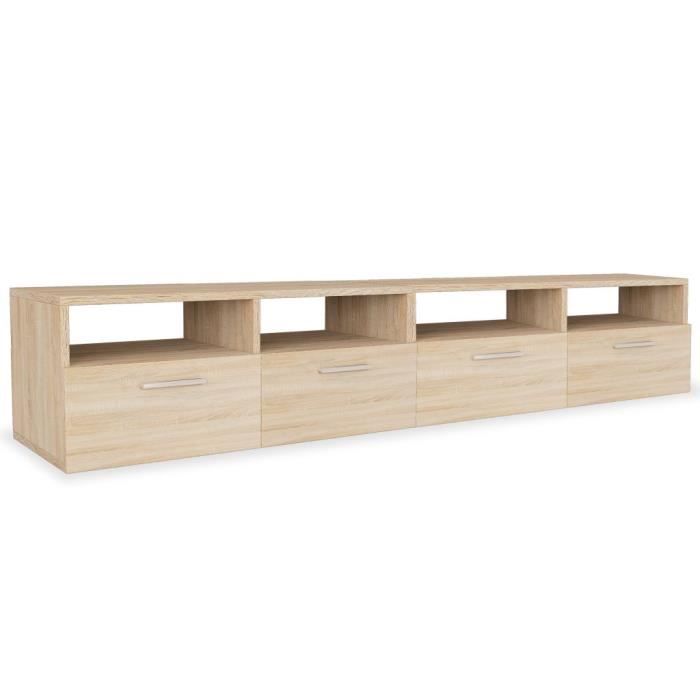 VidaXL Meuble TV 2 pcs Aggloméré 95 x 35 x 36 cm Chêne