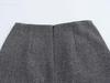 2024 Fall Women's European & American Fashion: Simple Short Jacket & Midi Skirt Set