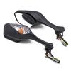 For Honda CBR1000RR CBR 1000 RR 2008-2016 2009 2010 201 A Pair of Motorcycle Rear View Side Mirrors with LED Turn Signal Light