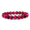 Natural 3A Tiger Eye Stone Bracelet - Colored Buddhist Prayer Beads Handcrafted Jewelry
