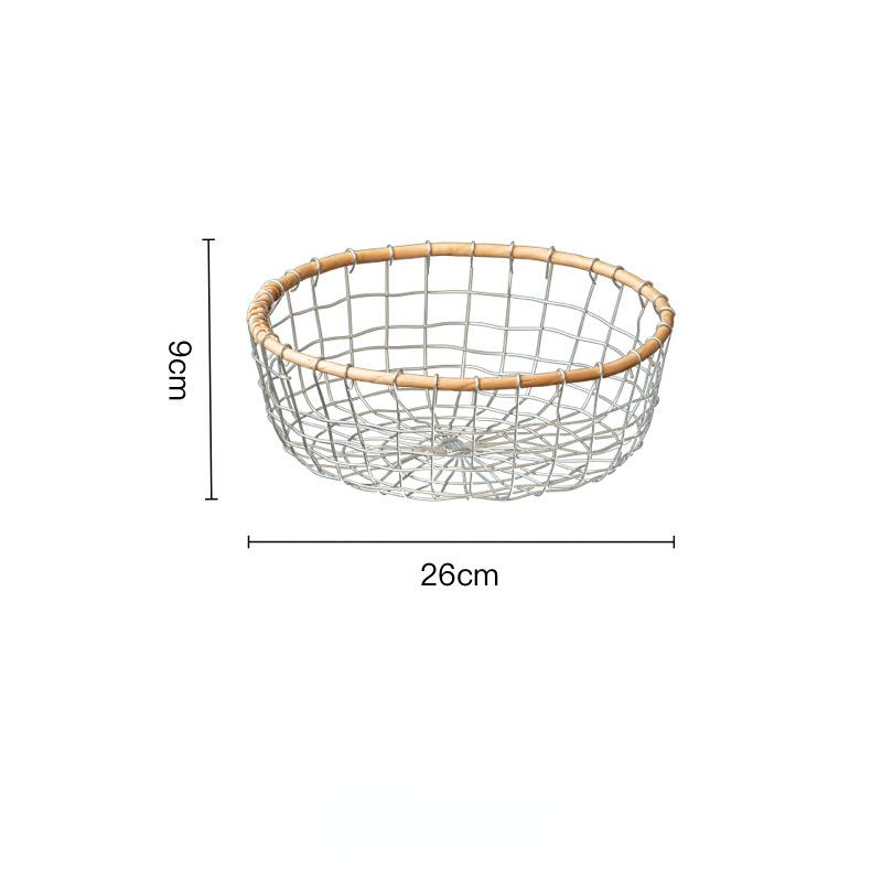 

Домашняя плетеная железная корзина ручной работы в средневековом стиле для хранения закусок, хлеба, фруктов и других предметов. Тканая корзина-органайзер small