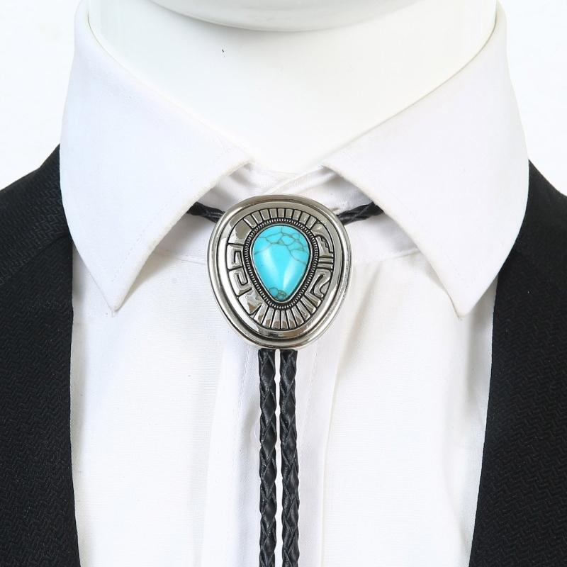 Bolo Tie for Adult Western Cowgirls Metal Necktie Rope Cord Pendants Necklaces Braids Jewelry for Women Teen Girls