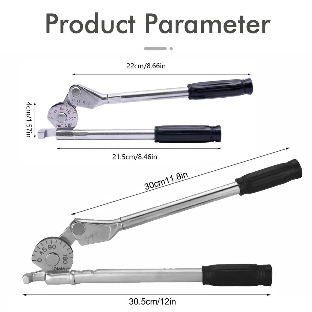 Handrohrbieger 0-180° verstellbar, 8-10mm Außendurchmesser Rohrbiegewerkzeug für HLK, Automobil, Sanitär, Herbst Hausverbesserung DIY