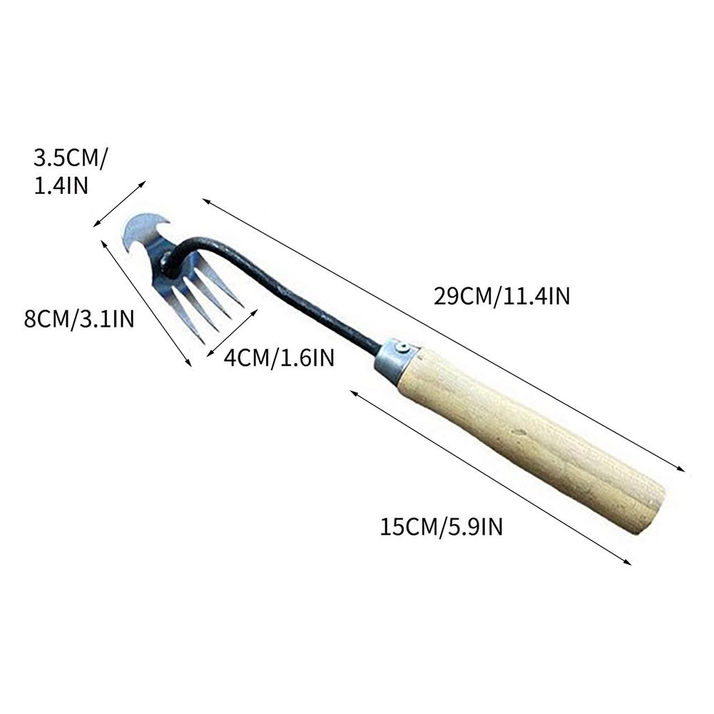 4 Teeth,30/50cm Long Handle Weeding Artifact Uprooting,Weeding Tool,Steel Forged Weed Puller Weeder,Hand Weeder Tool for Garden