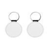 Diy Dye Sublimation Blanks Keychain Pu Leather Heat Transfer Keyring Heart Creative Double Sides Blank Id Tags Keyring