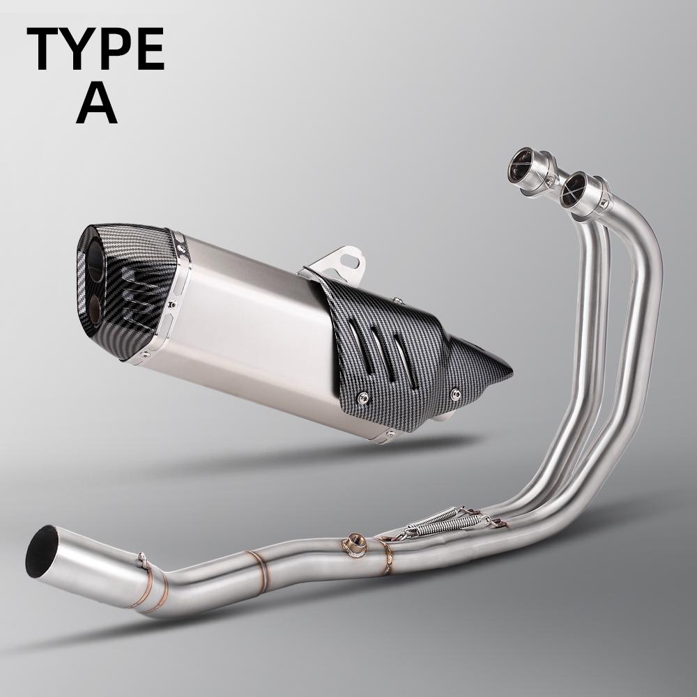 MT03 Exhaust System For Yamaha R3 R25 MT25 2015-2024 Motorcycle Exhausts Pipe Kit Headers Tube S7 Double Hole Muffler