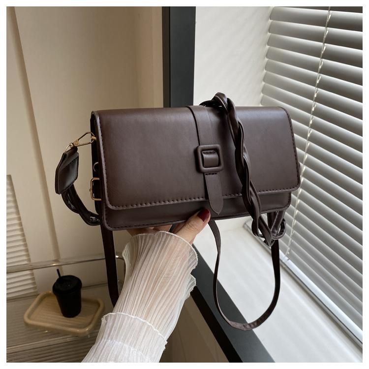 

Осенью и зимой популярные маленькие сумки женские новые высококачественные сумки-мессенджеры нишевые универсальные сумки через плечо модные маленькие квадратные сумки темно-коричневого