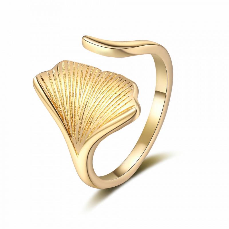 European Style Ginkgo Leaf Open Ring: Elegant, Fashionable, and Unique Design