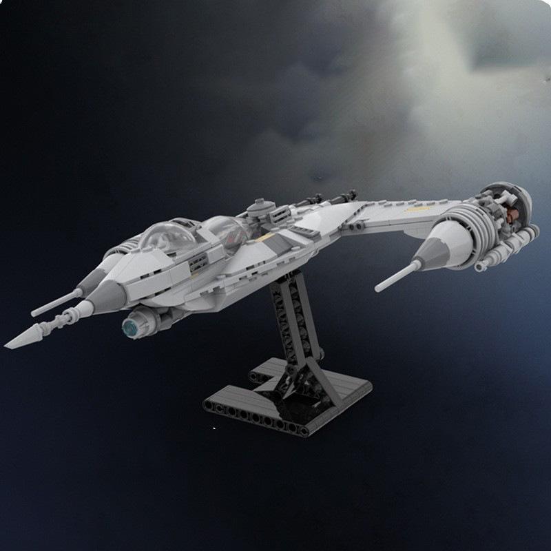 MOC-99914 Star Wars Series Mandalorian Naboo Starfighter Building Blocks with Stand
