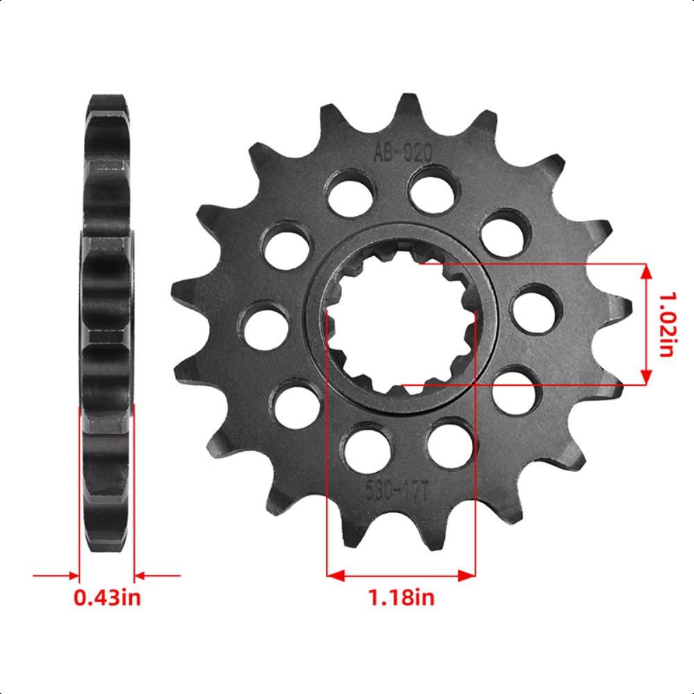 530 16T 17T Front Sprocket Gear Staring Wheel Cam Pinion for FZS1000 01-05 YZF R14XV FZ12D1 FZ1 Fazer 2006-2015 YZF R1 1998-2003