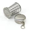 Stainless Steel Travel Carry-On Outdoor Wine Glass Portable Telescopic Water Cup Folding Wine Teacup Large Small and Medium-Size