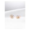 Women's Mini Flower Cubic Detail Charm Earrings