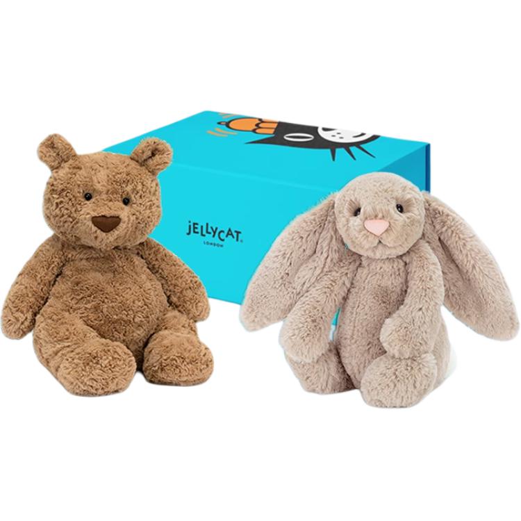 JELLYCAT Bonnie Rabbit Best Partner Gift Box Barcelo Bear Bonnie Rabbit Doll Plush Figure Stand Height 28cm/31cm Height
