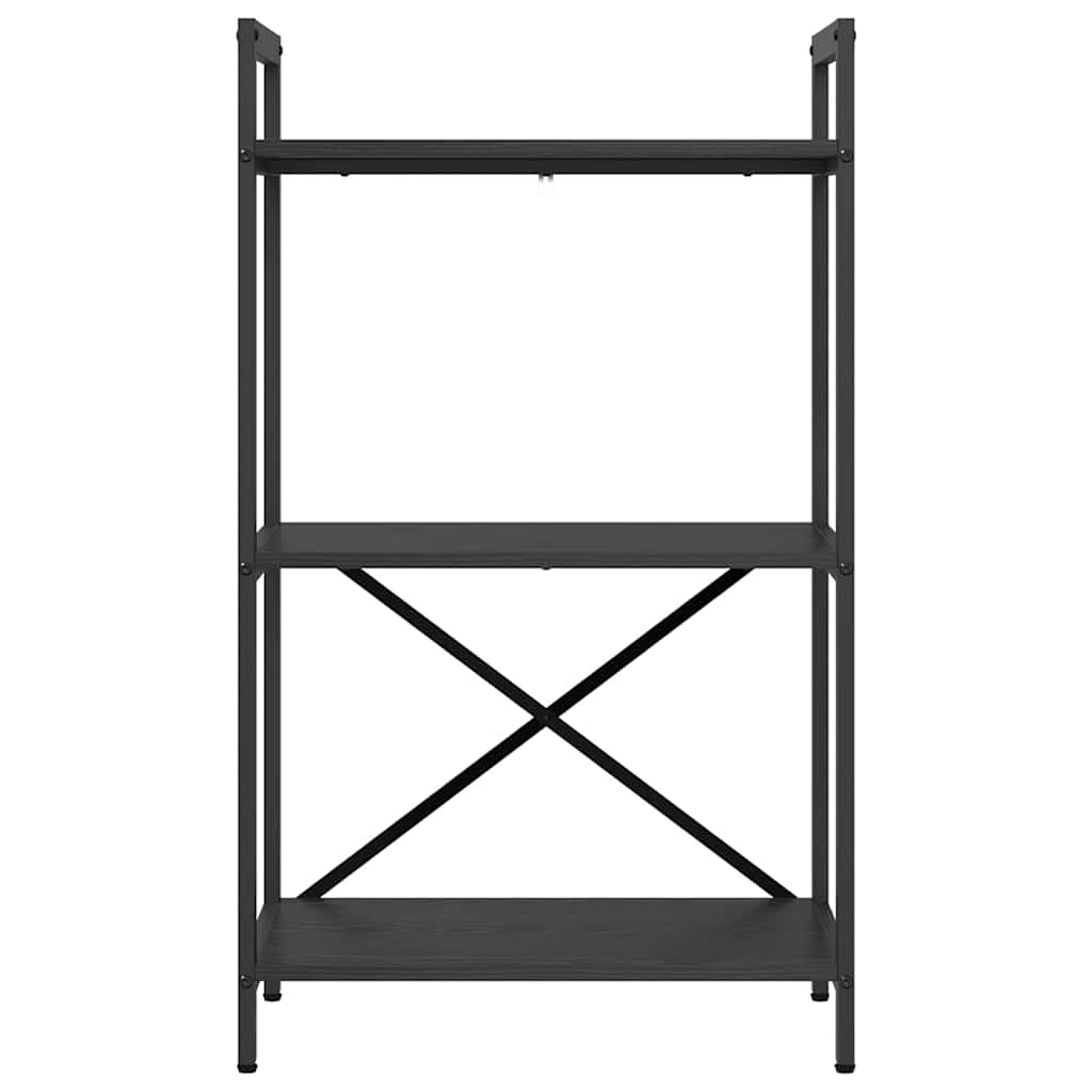 Bookshelf Black Oak Effect 56 x 34 x 96 cm Engineered Wood