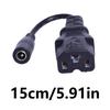 Portable 5.5x2.1mm Female to 8.0x1.6mm/5.5x2.5mm Male/C13/M16/12/XLR Adapter Cable for LED Light Solar Application