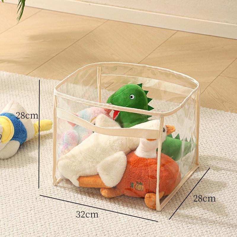 Large Size Transparent Children's Toy Storage Basket Multifunctional Household Toy Storage Bag with High Capacity