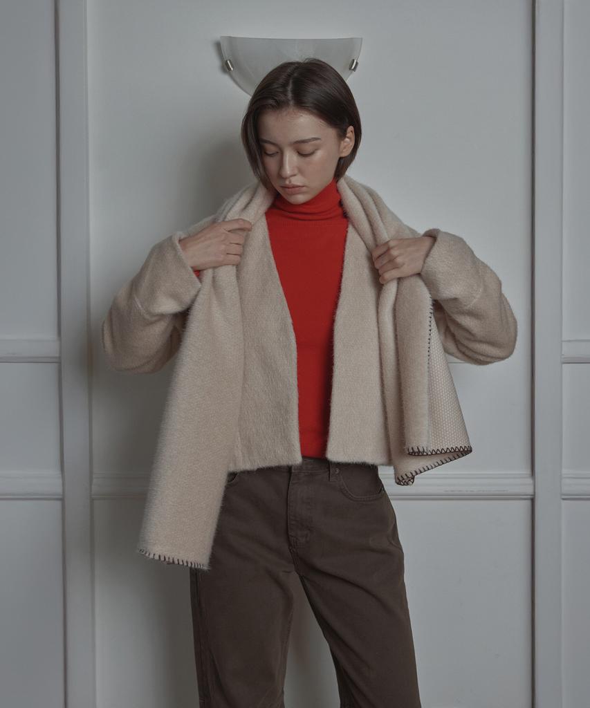 Poeteuseoul Wool Turtleneck Knit_Red