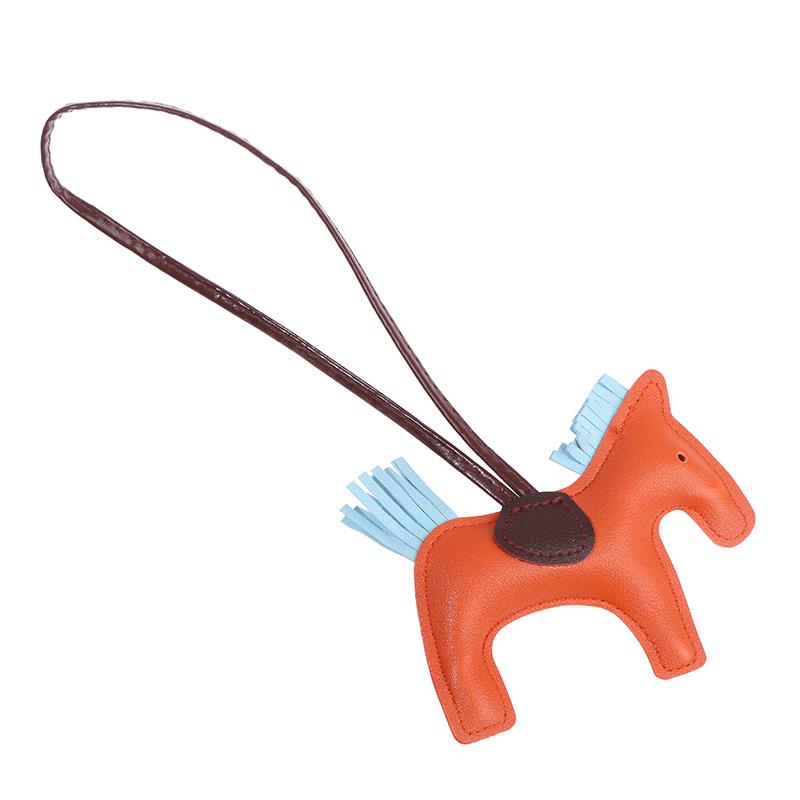 Buy Handmade Pu Leather Horse Keychain Animal Key Chain for Women Bag Keychain Charm at