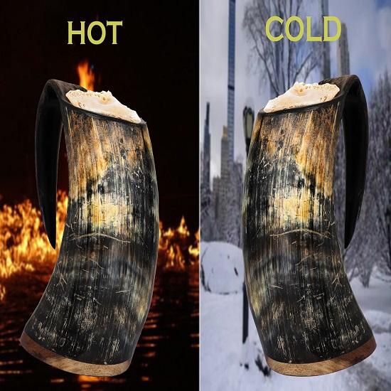 Lot of 4 Viking Drinking Horn Mug Handmade Large Horn Mug Natural Drinking Horn Mug Natural Shine Finish Food Grade