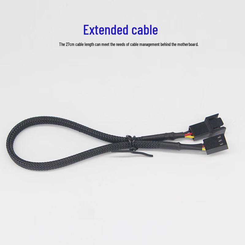 Desktop PC Cooling Fan 3-Pin Extension Cable