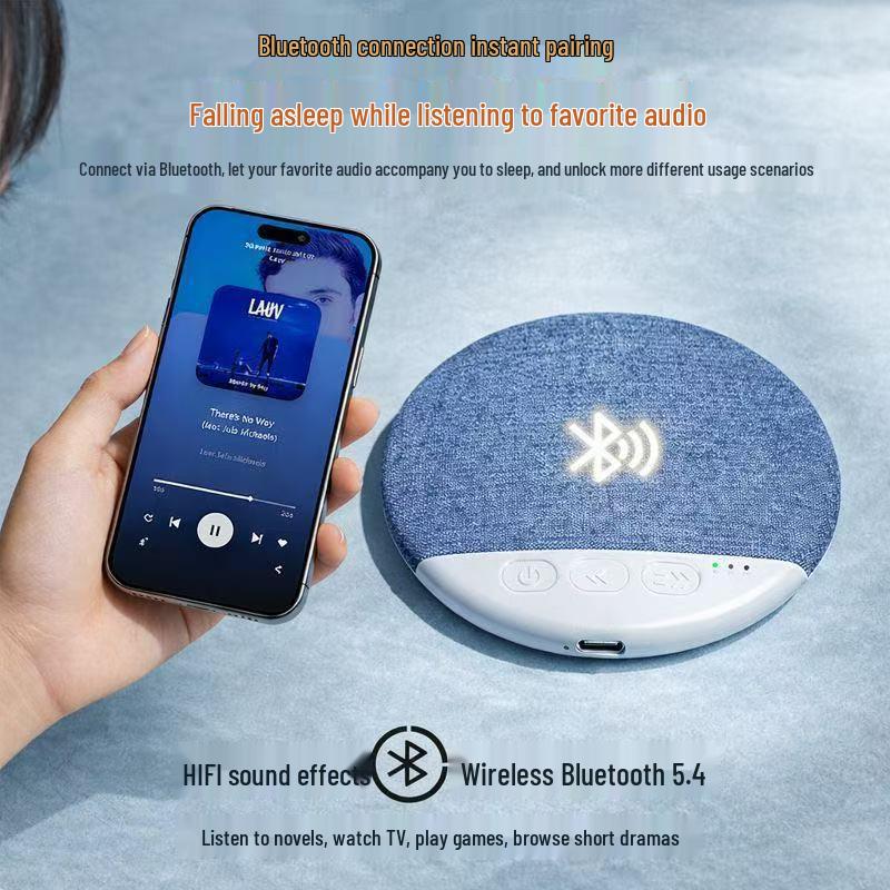 Ultra-Thin Bluetooth Sleep Speaker with Pillow Timer and Long Battery Life for Home Use