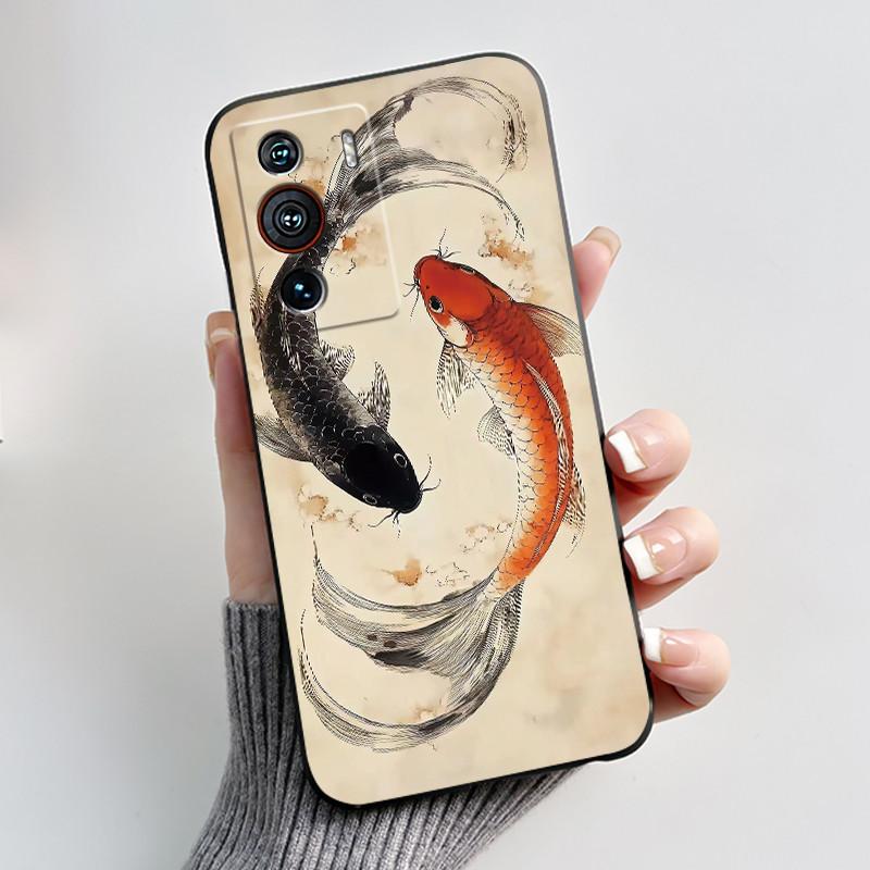Casing For ZTE Nubia Z40 Pro Case Aesthetic Luxury Cute Cool Boys Girls Cover Black Matte Soft TPU Silicon Shockproof Phone Case