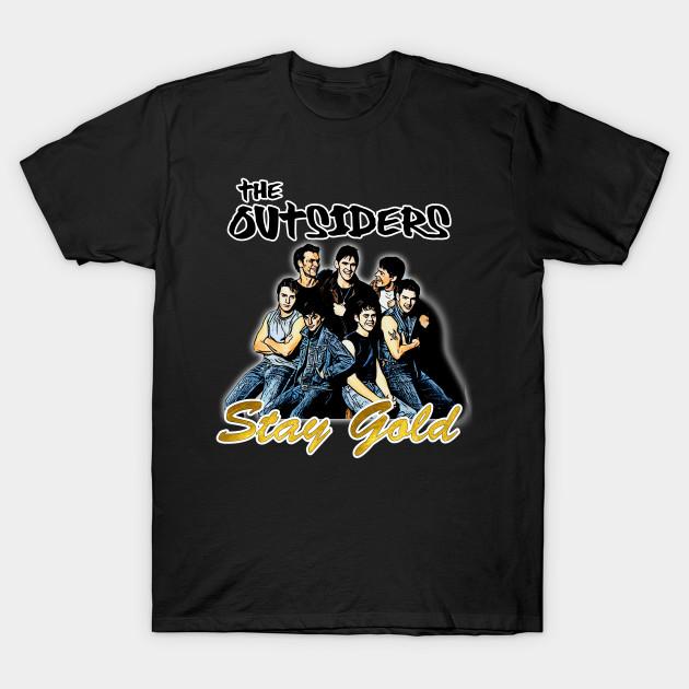 

Men Black Print T-shirt Stay Gold No-Cut Transfer Paper Print Cotton Tshirt 4XL
