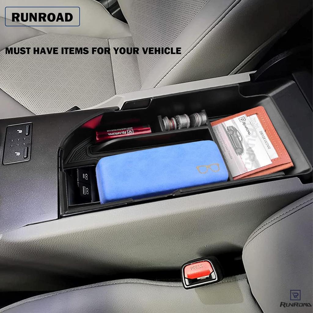 RUNROAD Center Console Organizer Compatible With Toyota Camry XLE XSE 2018-2024 And Camry LE SE    2024 Accessories, Armrest Ert Tray Secondary