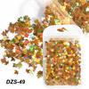 Nail Art Sequins Ins Winter Colorful Gradient Maple Leaf Flakes Trendy Nail Jewelry Bag