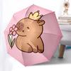 Capybara Themed Travel Umbrella-8 Ribs Automatic Opening and Closing, Portable Folding Design, Compact and Stylish Umbrella Suitable for Out