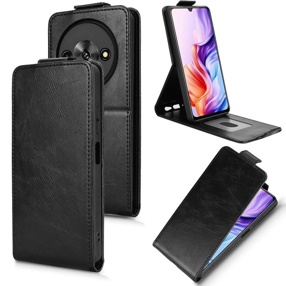 For ZTE Blade A76 5G Stand Case Magnetic Clasp Vertical Flip Leather Phone Cover with Card Holder