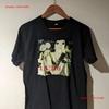 Vintage S T A U KMH In the Wrong Land Band Black Small Shirt Vintage Washed Versatile Comfortable Stretched Streetwear
