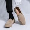 Neue Frühlings-Wildleder-Loafer Herren Luxus-Designer-Schuhe Mode Einfarbig Spitzkopf Loafer Schuhe Lässig Arbeit Walking Flache Schuhe
